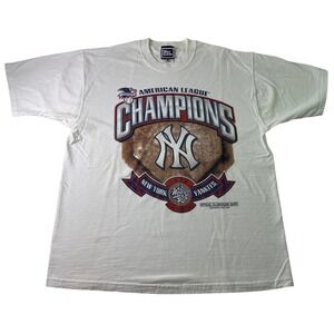 Vintage 1998 New York Yankees‎ A.L. Pennant Champions Pro Player T-Shirt Large